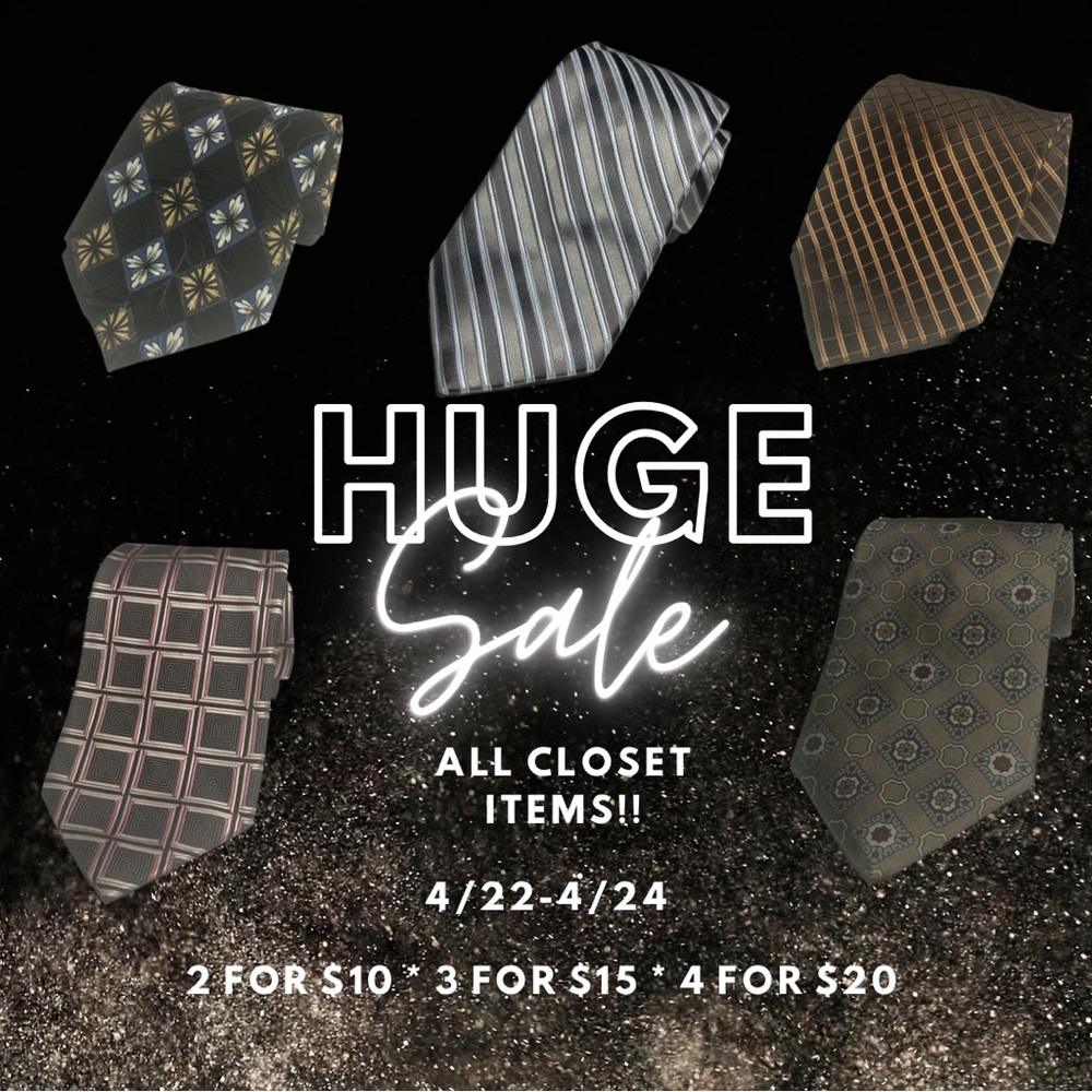 MENS TIES CLOSET CLEAN OUT HUGE SALE ALL ITEMS INCLUDED IN SALE!!